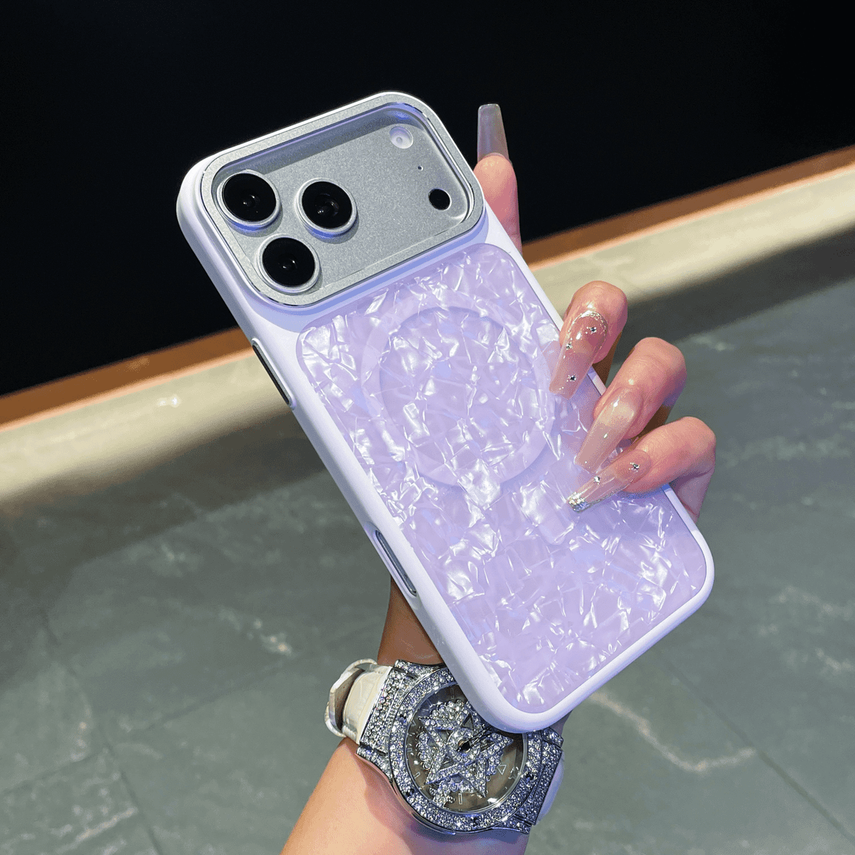Iridescent Shell MagSafe Compatible iPhone Case