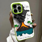 Manga Style Small Volcano Case Cover for iPhone