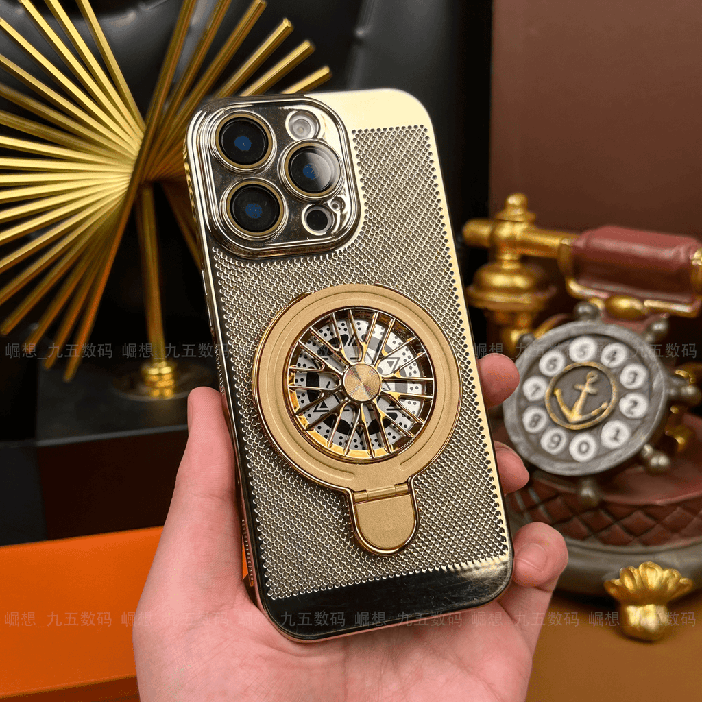 Rotating Folding Stand Cooling Case Cover for iPhone