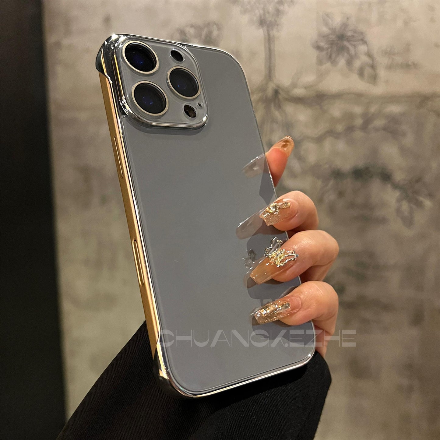Tempered Glass Slim Case Cover for iPhone
