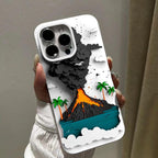 Manga Style Small Volcano Case Cover for iPhone