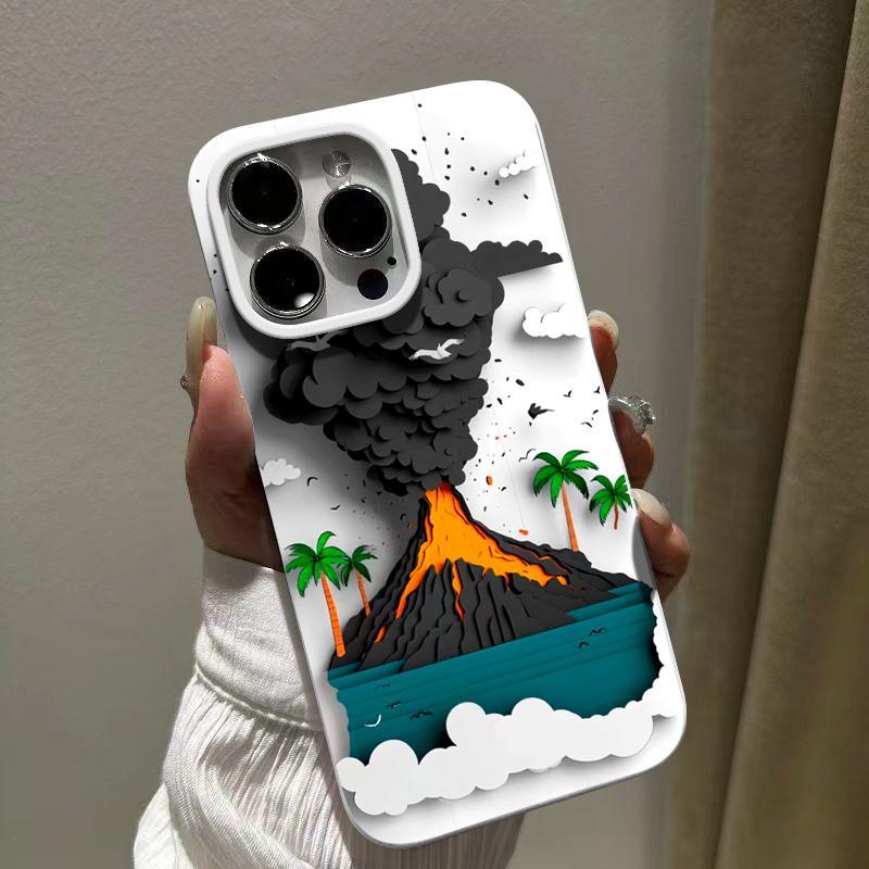 Manga Style Small Volcano Case Cover for iPhone