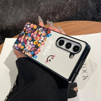 Smiling Faces in the Flowers Case Cover for Samsung Fold Series