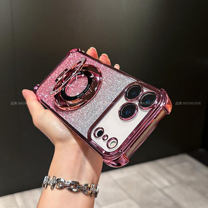 Shimmering Bracket Electroplated Case Cover for iPhone