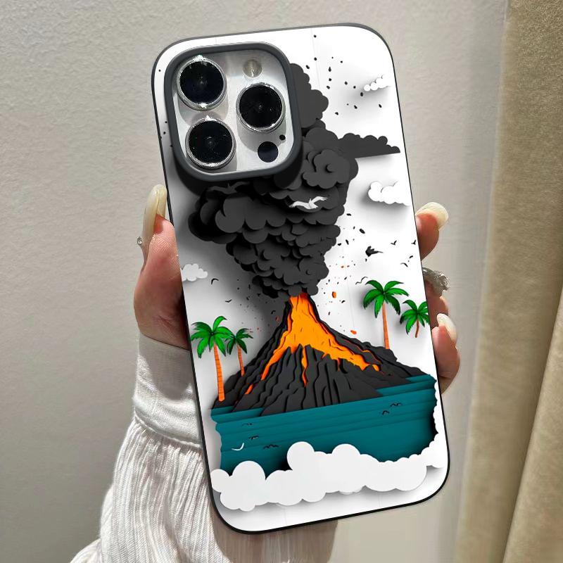 Manga Style Small Volcano Case Cover for iPhone