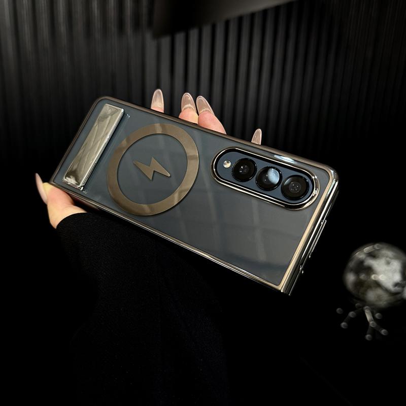 Electroplated Transparent Anti-oxidation Magnetic Case Cover for Samsung Fold Series