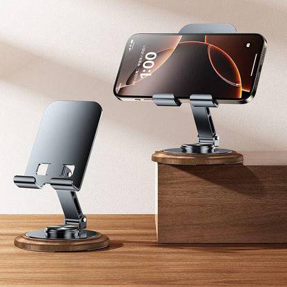 Premium Wood & Metal Phone Stand with Magnetic Compatibility