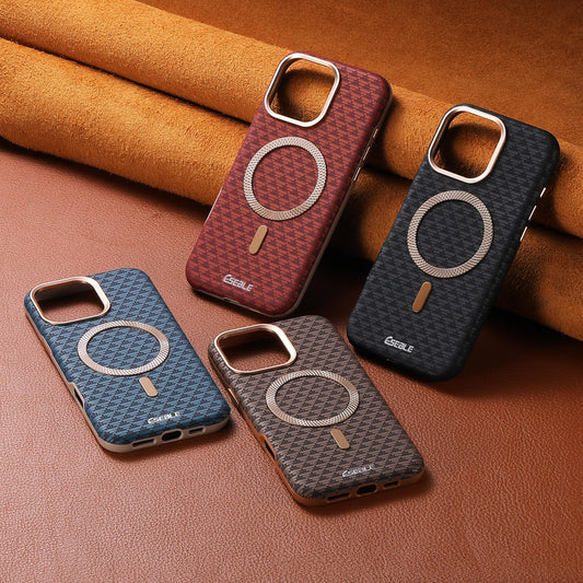 Striped Leather Strong Magnetic Case Cover for iPhone