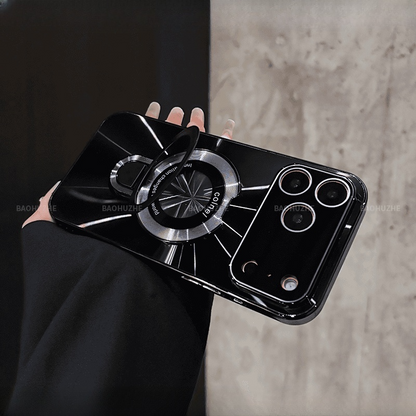 CD Laser Pattern Metal Magnetic Case for iPhone
