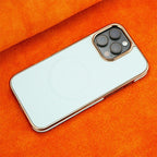 Leather Strong Magnetic Suction Ring Case Cover for iPhone