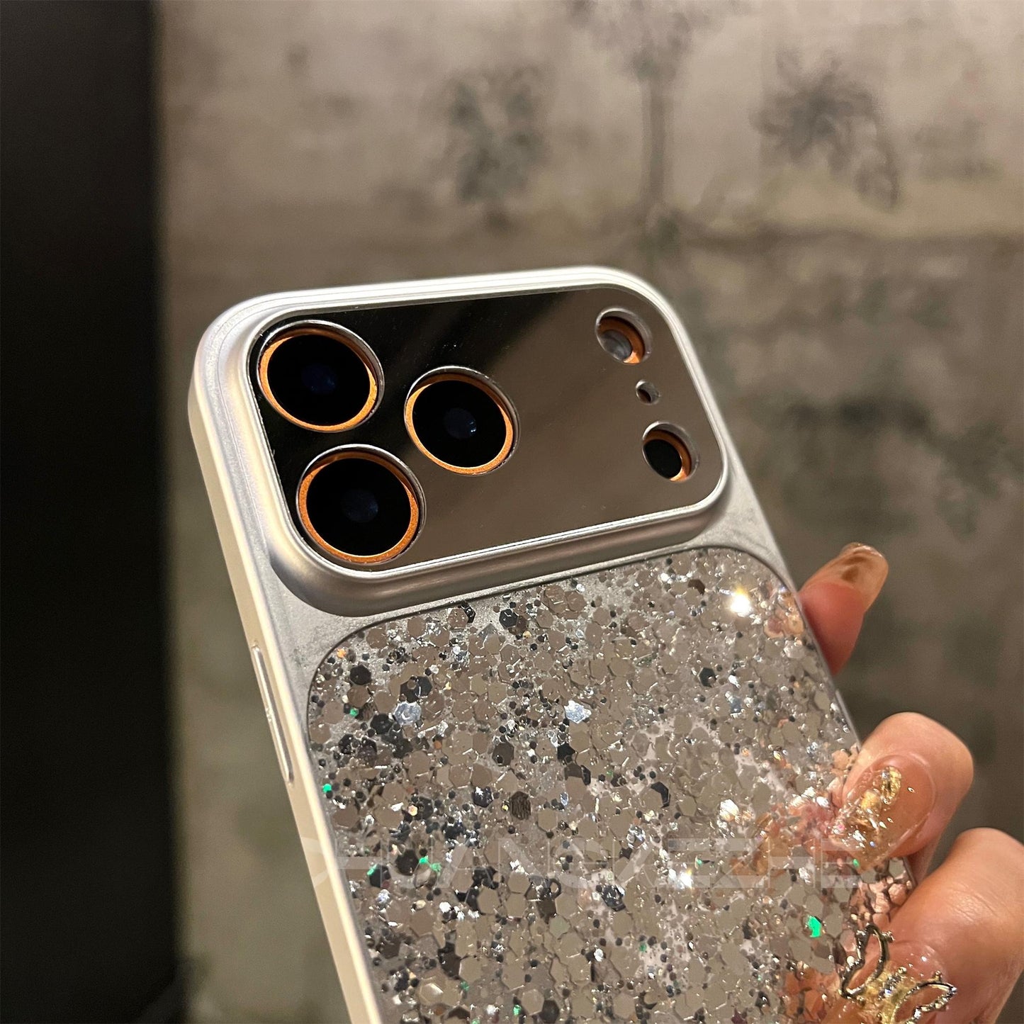 Glitter and Sequins Large Window Lens Protective iPhone Case - Buy 2: FREE SHIPPING🛫 & 40% OFF 2nd🔥