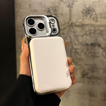 Semi-transparent metal lens folding frame protective Case for iPhone