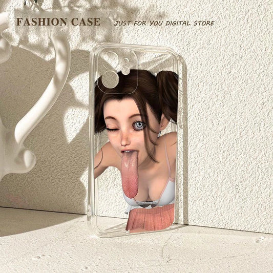 Fashion Selfie Transparent Case Cover for iPhone