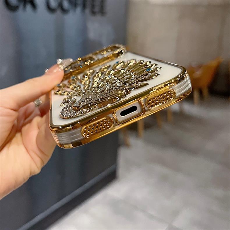 Black Glaze with Gold Threads Case for iPhone