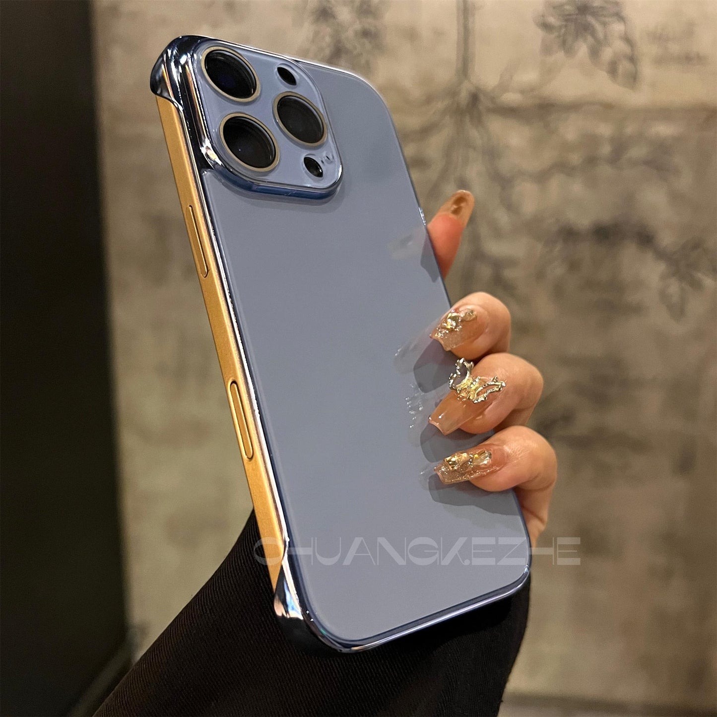 Tempered Glass Slim Case Cover for iPhone