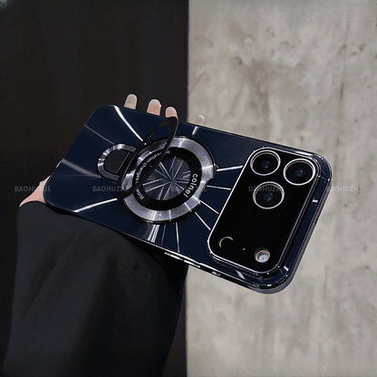 CD Laser Pattern Metal Magnetic Case for iPhone