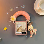 Cute Pink Rabbit Case Cover for Samsung Flip Serie with Lanyard and Wrist Strap- Buy 2: FREE SHIPPING🛫 & 40% OFF 2nd🔥