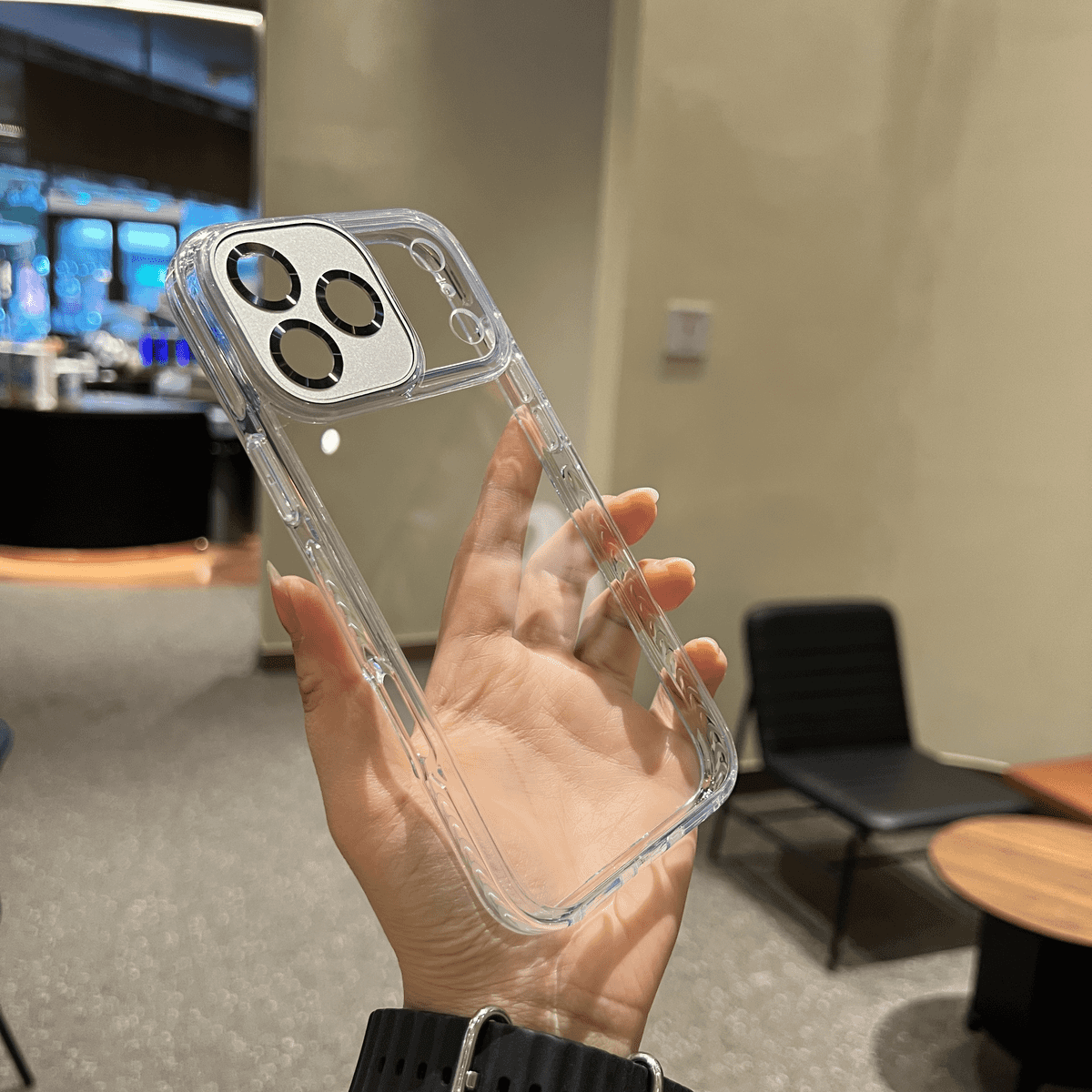 Thickened Impact-Resistant TPU Edge Transparent Case Cover for iPhone