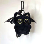 🐱‍👤✨ Your New Magic Companion – The Fluffy Black Cat Keychain with Wings! ✨🐱‍👤