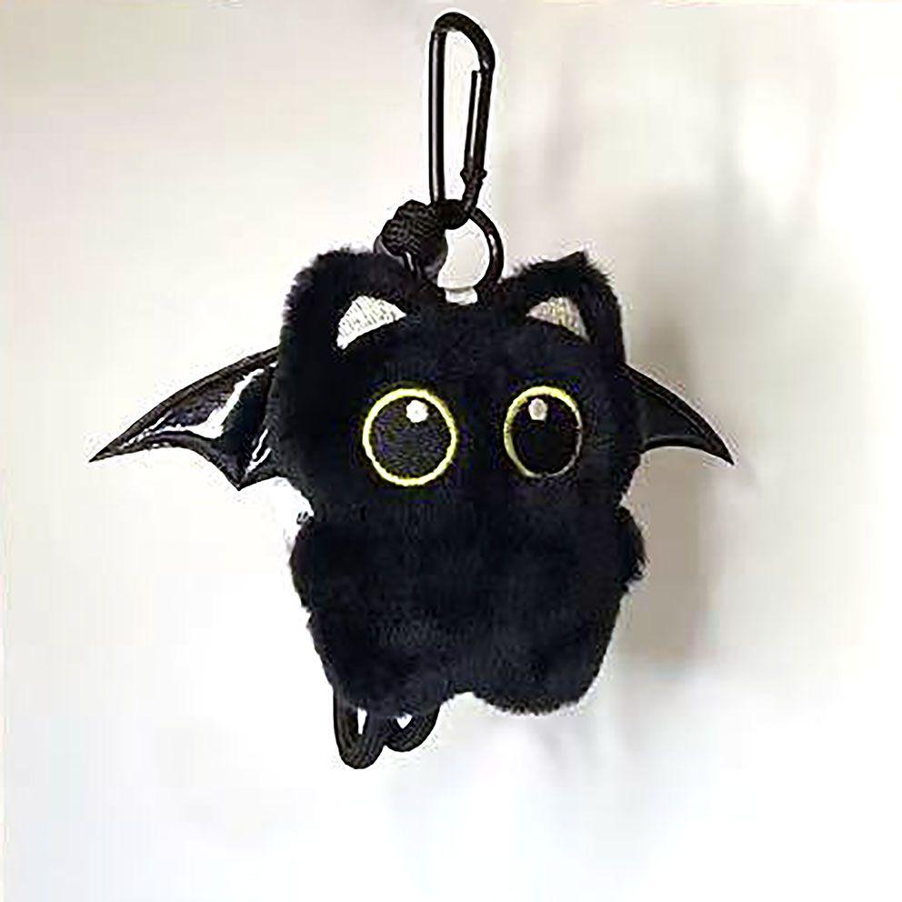 🐱‍👤✨ Your New Magic Companion – The Fluffy Black Cat Keychain with Wings! ✨🐱‍👤