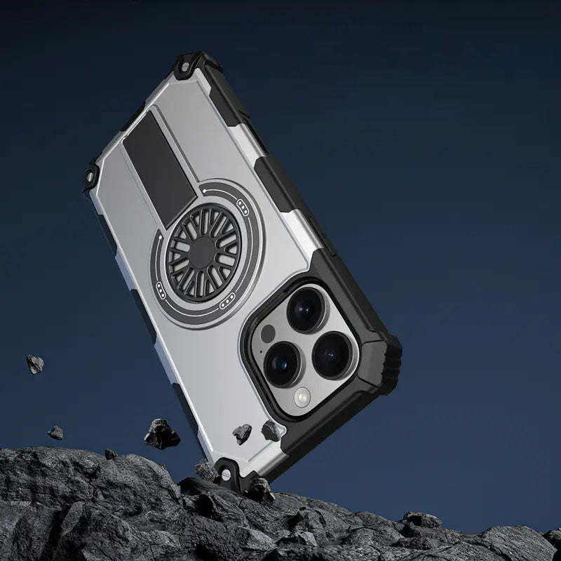 Decompression Rotor Hidden Stand Case Cover for iPhone