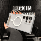 Frosted Texture Compact Folding Stand Case Cover for Samsung S Series