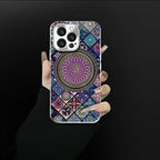 Colorful Purple Lotus Flower Totem Case Kit for iPhone - Get a FREE Exquisite Diamond Bracelet!🔥