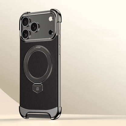 Electroplated Frame Leather Back Panel Metal Frame Case for iPhone - Buy 2: FREE SHIPPING🛫 & 40% OFF 2nd🔥