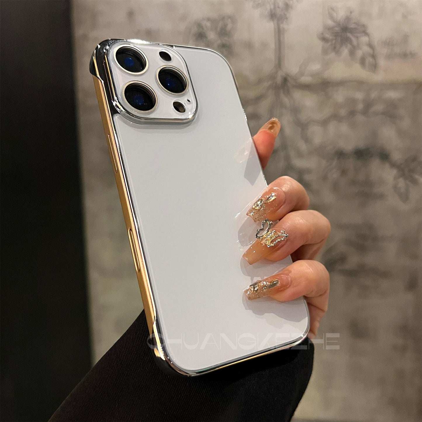 Tempered Glass Slim Case Cover for iPhone