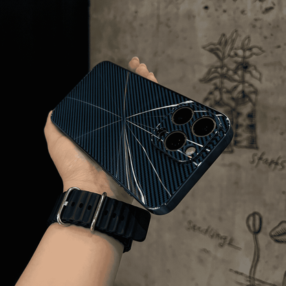 Carbon Fiber Reflective Coated Case Cover for iPhone