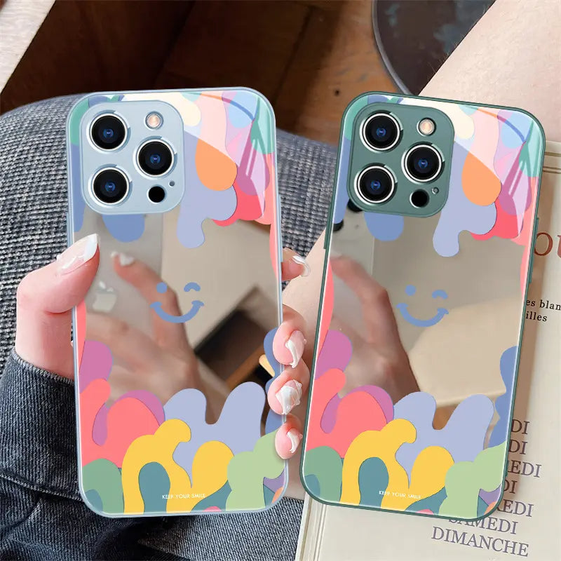 Smiley Mirror Case Cover for iPhone