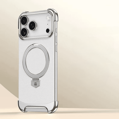 Electroplated Frame Leather Back Panel Metal Frame Case for iPhone - Buy 2: FREE SHIPPING🛫 & 40% OFF 2nd🔥