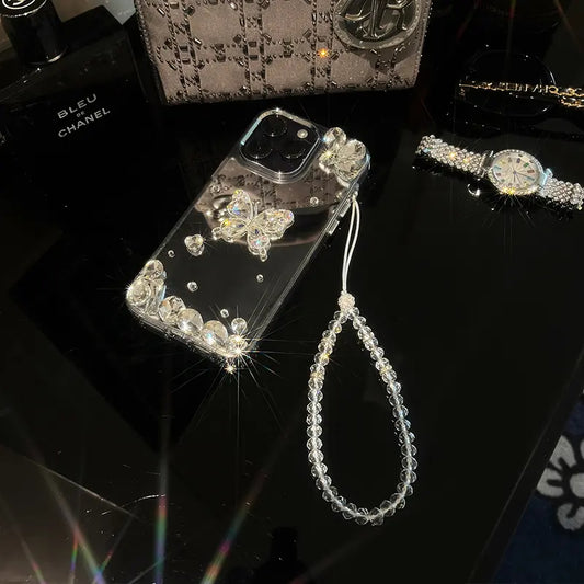 Mirror-finish Rhinestone 3D Butterfly Case Cover for iPhone - Buy 2: FREE SHIPPING🛫 & 40% OFF 2nd🔥