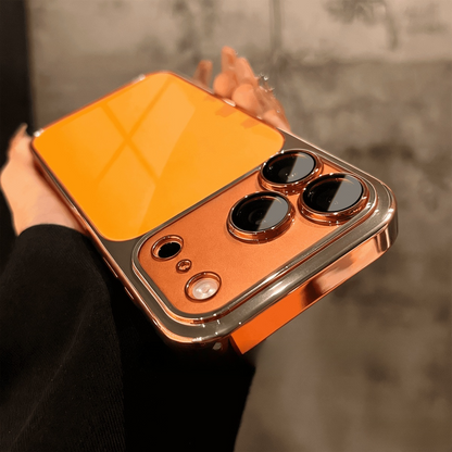 Leather Backed Electroplated Lens Protection Film Case for iPhone - Buy 2: FREE SHIPPING🛫 & 40% OFF 2nd🔥