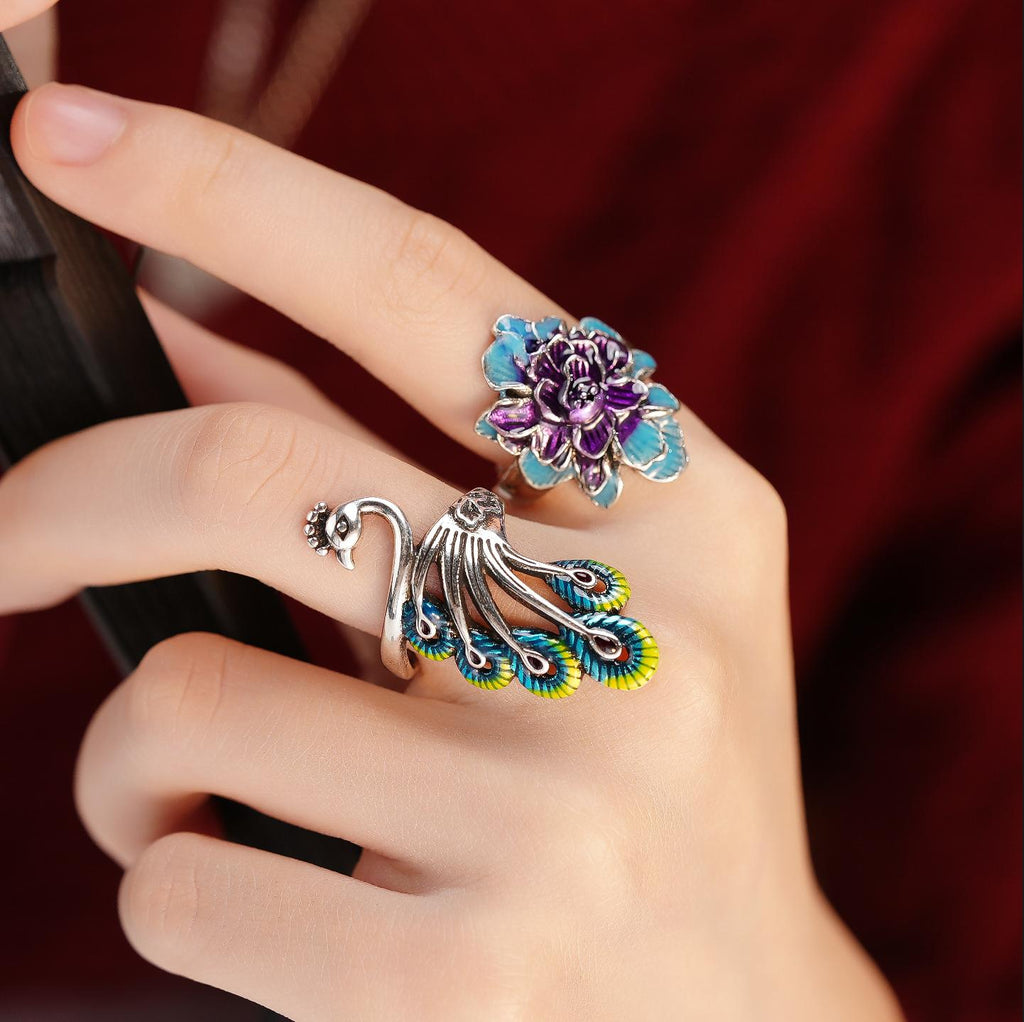 Crown Your Elegance – 3D Peacock Ring for the Unapologetically Bold