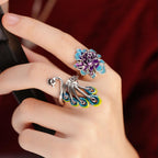 Crown Your Elegance – 3D Peacock Ring for the Unapologetically Bold