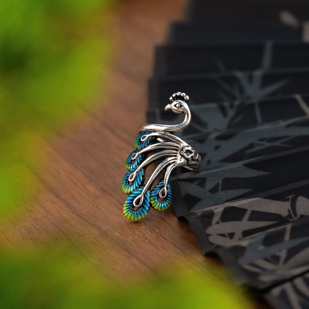 Crown Your Elegance – 3D Peacock Ring for the Unapologetically Bold