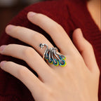 Crown Your Elegance – 3D Peacock Ring for the Unapologetically Bold