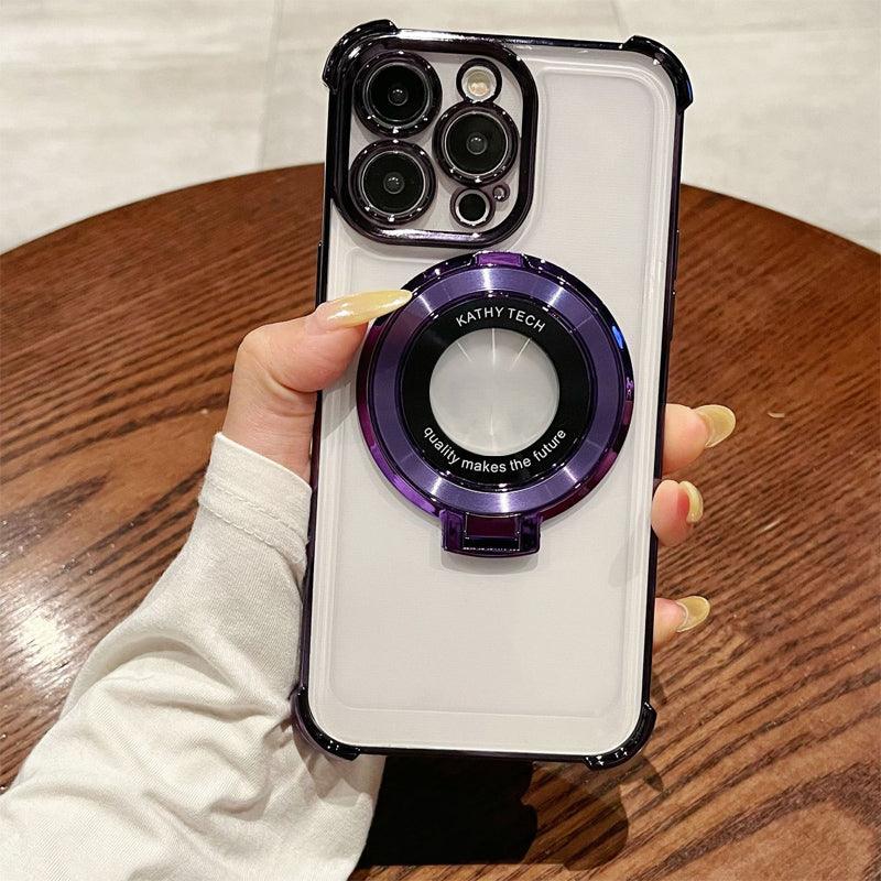 Magnetic Lens Protective Phone Case with Stand