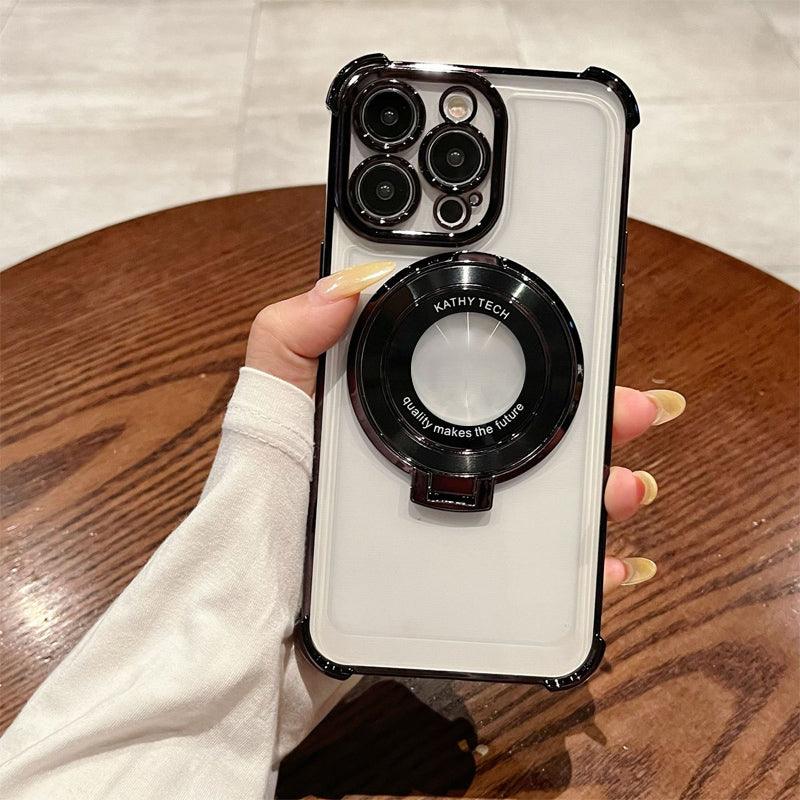 Magnetic Lens Protective Phone Case with Stand
