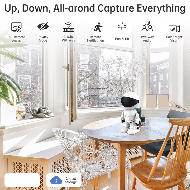 👍🤖Wireless Indoor Motion Detection Robot Camera-🛬Limited-time free shipping offer🔥