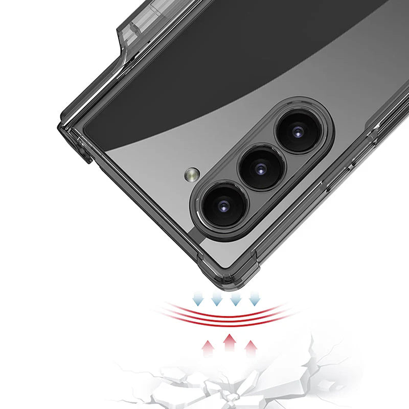 Translucent All-Inclusive Pen Holder Case Cover for Samsung Fold Series