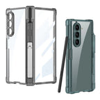 Translucent All-Inclusive Pen Holder Case Cover for Samsung Fold Series