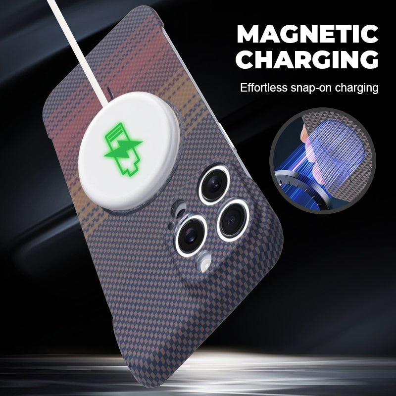 Ultra-Slim Carbon Fiber Magnetic Phone Case