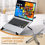 Rotatable Cross-Shaped Foldable Laptop Stand