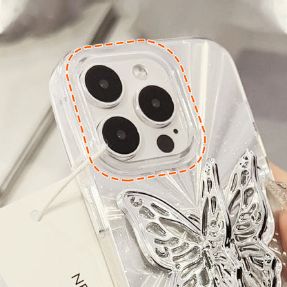 Butterfly Stand Metallic Gray Phone Case Cover for iPhone - Buy 2: FREE SHIPPING🛫 & 40% OFF 2nd🔥