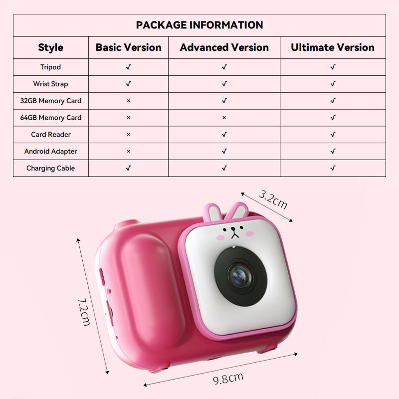 HD Dual Lens Digital Camera Set for Kids