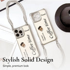 Cute Phone Cover with 3D Coffee Doll & Strap