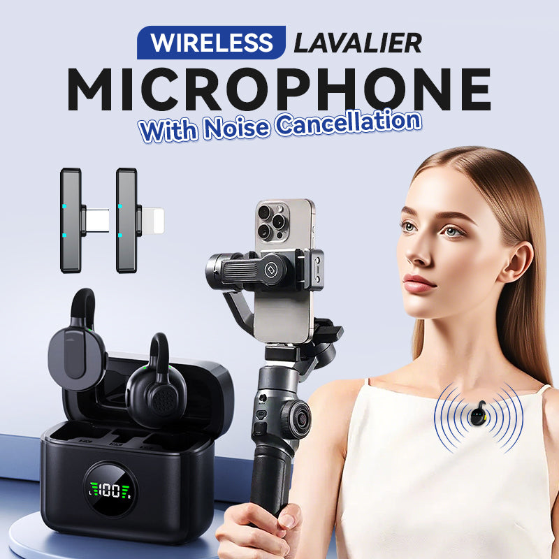Wireless Lavalier Microphone with Noise Cancellation
