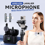 Wireless Lavalier Microphone with Noise Cancellation